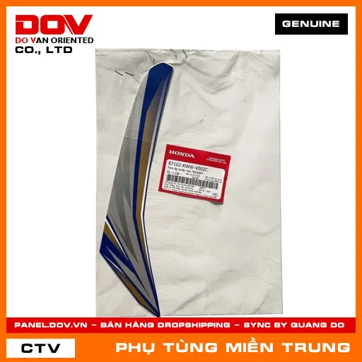 TEM ỐP TRƯỚC TRÁI *B206M* HONDA CHÍNH HÃNG (MÃ: 87102KWWV00ZC) — 87102KWWV00ZC