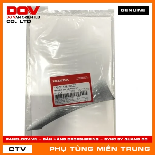 TEM CÁNH YẾM TRÁI *NHA96P* HONDA CHÍNH HÃNG (MÃ: 87102KYL900ZC) — 87102KYL900ZC