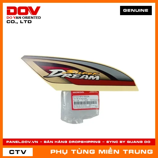 TEM CỐP XE PHẢI R150F HONDA CHÍNH HÃNG (MÃ: 87103KFV950ZA) — 87103KFV950ZA