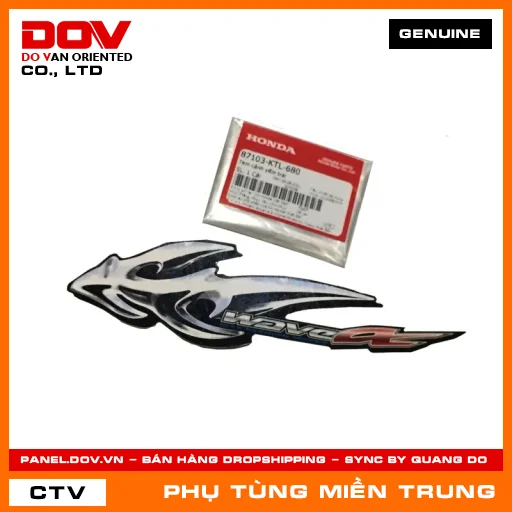 TEM CÁNH YẾM TRÁI HONDA CHÍNH HÃNG (MÃ: 87103KTL680) — 87103KTL680