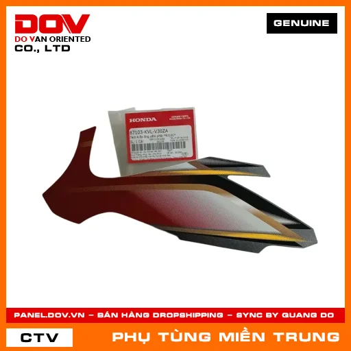 TEM A ỐP ỐNG YẾM PHẢI *R313C* HONDA CHÍNH HÃNG (MÃ: 87103KVLV30ZA) — 87103KVLV30ZA