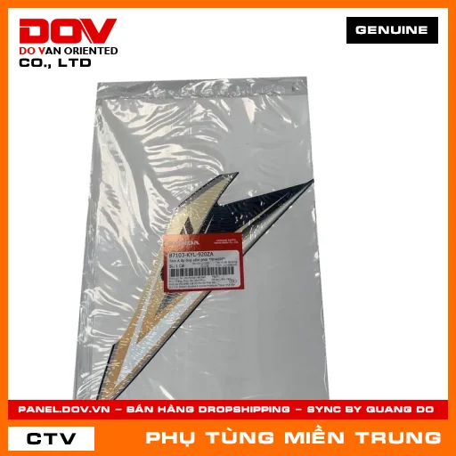 TEM A ỐP ỐNG YẾM PHẢI *NHA69P* HONDA CHÍNH HÃNG (MÃ: 87103KYL920ZA) — 87103KYL920ZA