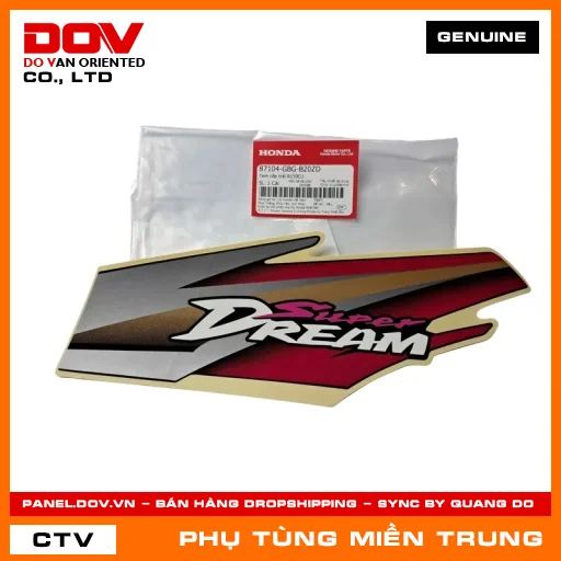 TEM CỐP TRÁI R150CU HONDA CHÍNH HÃNG (MÃ: 87104GBGB20ZD) — 87104GBGB20ZD