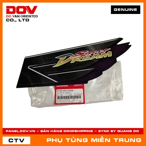 TEM CỐP TRÁI *R150CU* HONDA CHÍNH HÃNG (MÃ: 87104KFV670ZA) — 87104KFV670ZA