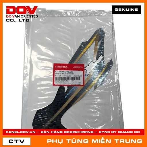TEM A ỐP YẾM TRÁI *NHA69P* HONDA CHÍNH HÃNG (MÃ: 87104KVLV30ZE) — 87104KVLV30ZE