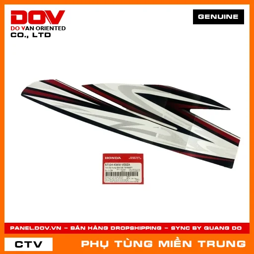 TEM ỐP TRUNG TÂM TRÁI *NHA69P* HONDA CHÍNH HÃNG (MÃ: 87104KWWV00ZA) — 87104KWWV00ZA