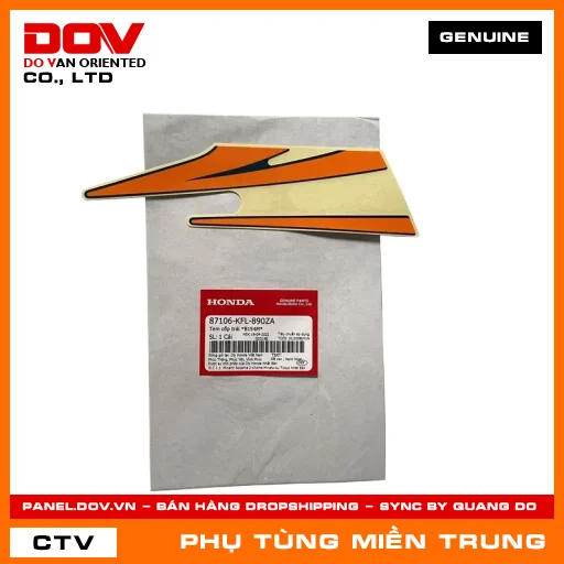 TEM CỐP TRÁI *B154M* HONDA CHÍNH HÃNG (MÃ: 87106KFL890ZA) — 87106KFL890ZA