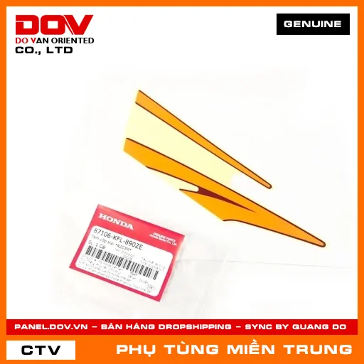 TEM CỐP TRÁI *R203M* HONDA CHÍNH HÃNG (MÃ: 87106KFL890ZE) — 87106KFL890ZE