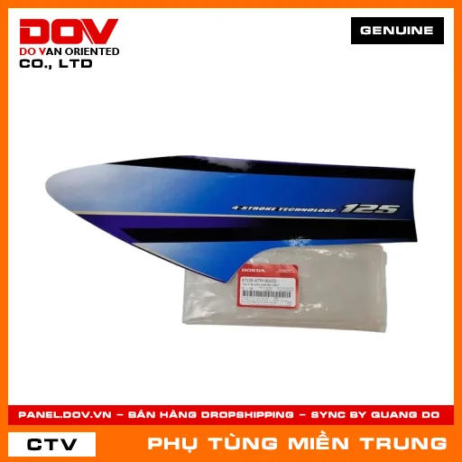 TEM A ỐP SƯỜN PHẢI*RP138M* HONDA CHÍNH HÃNG (MÃ: 87106KTM900ZD) — 87106KTM900ZD