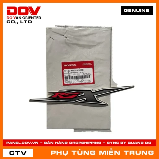 TEM NẮP TRÊN ỐP TRƯỚC *B206M* HONDA CHÍNH HÃNG (MÃ: 87107KWWV00ZC) — 87107KWWV00ZC