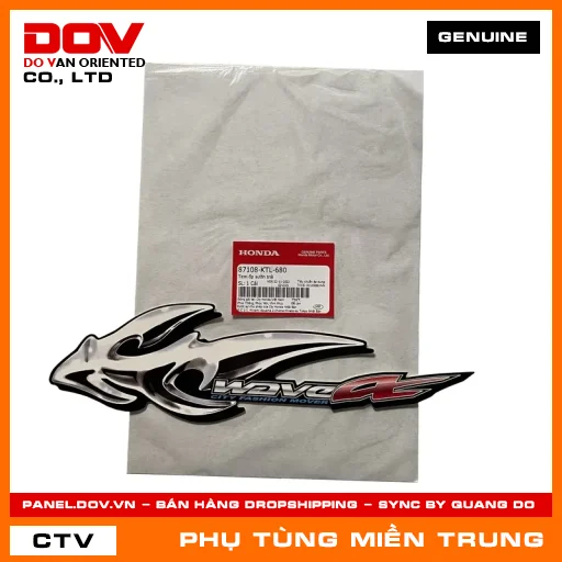 TEM ỐP SƯỜN TRÁI HONDA CHÍNH HÃNG (MÃ: 87108KTL680) — 87108KTL680