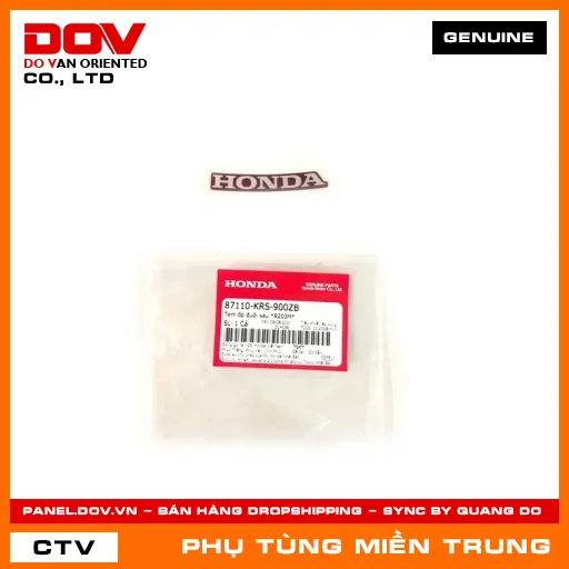 TEM ỐP ĐUÔI SAU *R203M* HONDA CHÍNH HÃNG (MÃ: 87110KRS900ZB) — 87110KRS900ZB