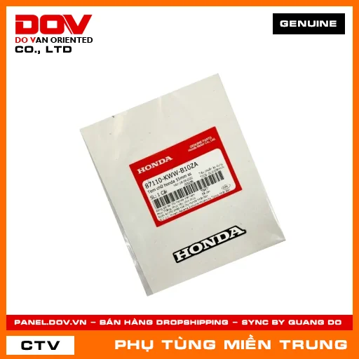 TEM CHỮ HONDA 55MM SS HONDA CHÍNH HÃNG (MÃ: 87110KWWB10ZA) — 87110KWWB10ZA