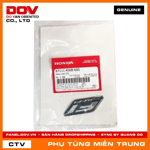 MARK CHỮ (FI) HONDA CHÍNH HÃNG (MÃ: 87111KWB600) — 87111KWB600