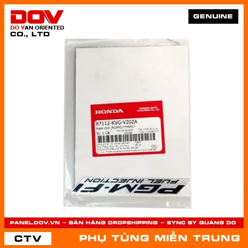 MARK CHỮ (PGMFI) *NH411* HONDA CHÍNH HÃNG (MÃ: 87112KVGV20ZA) — 87112KVGV20ZA