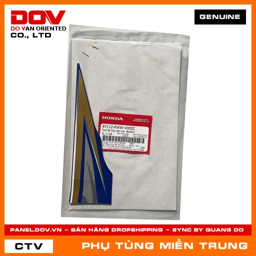 TEM ỐP ỐNG YẾM TRÁI *B206M* HONDA CHÍNH HÃNG (MÃ: 87112KWWV00ZC) — 87112KWWV00ZC