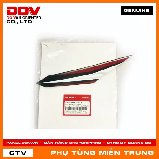 TEM B ỐP SƯỜN TRÁI *NHA69P* HONDA CHÍNH HÃNG (MÃ: 87114KWWV00ZA) — 87114KWWV00ZA