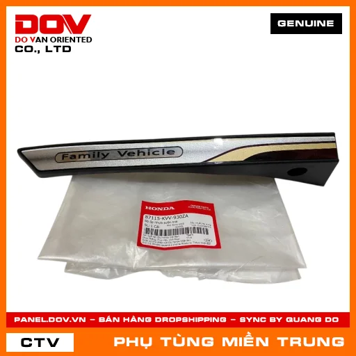 BỘ ỐP NHỰA SƯỜN TRÁI HONDA CHÍNH HÃNG (MÃ: 87115KVV930ZA) — 87115KVV930ZA