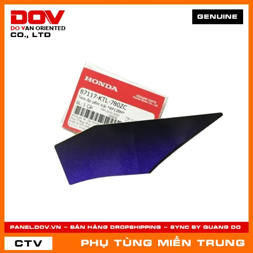 TEM ỐP YẾM TRÁI *RP138M* HONDA CHÍNH HÃNG (MÃ: 87117KTL780ZC) — 87117KTL780ZC