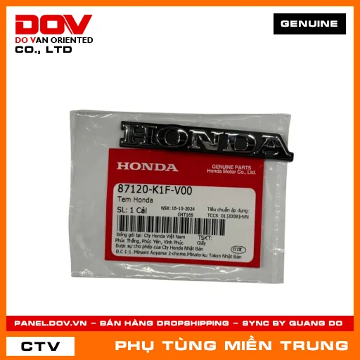 TEM HONDA HONDA CHÍNH HÃNG (MÃ: 87120K1FV00) — 87120K1FV00
