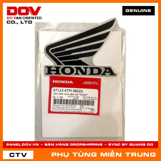 TEM CÁNH CHIM YẾM TRÁI *R315P* HONDA CHÍNH HÃNG (MÃ: 87123KTM980ZA) — 87123KTM980ZA