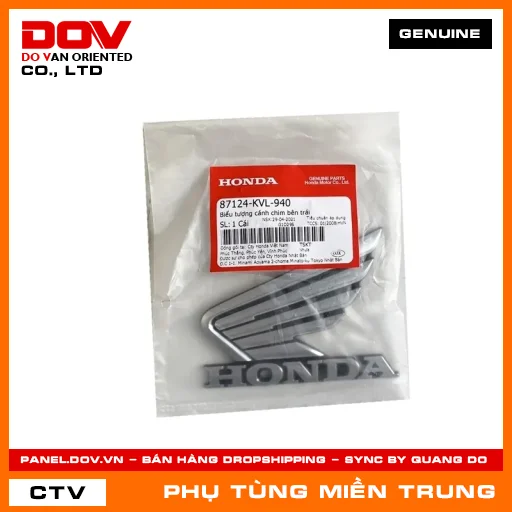 BIỂU TƯỢNG CÁNH CHIM BÊN TRÁI HONDA CHÍNH HÃNG (MÃ: 87124KVL940) — 87124KVL940