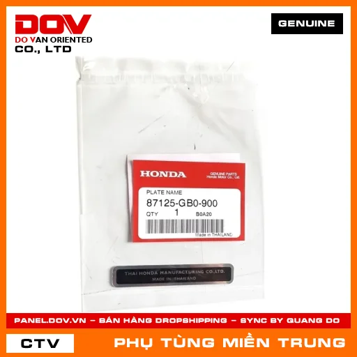 TEM SẢN PHẨM HONDA CHÍNH HÃNG (MÃ: 87125GB0900) — 87125GB0900