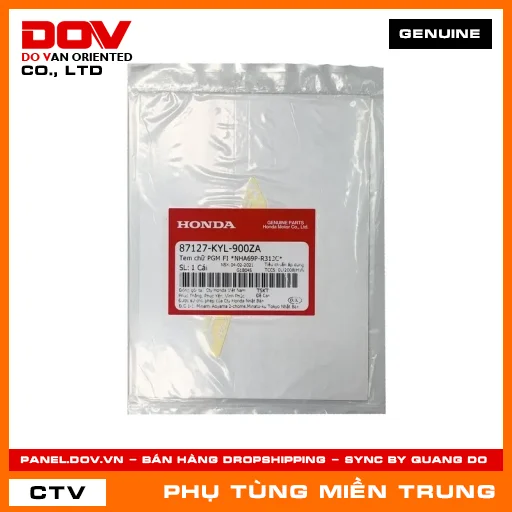 TEM CHỮ PGM FI *NHA69P-R313C* HONDA CHÍNH HÃNG (MÃ: 87127KYL900ZA) — 87127KYL900ZA