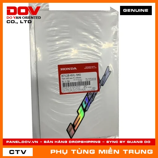 TEM CHỮ NEO FI 145MM HONDA CHÍNH HÃNG (MÃ: 87128KVL940) — 87128KVL940