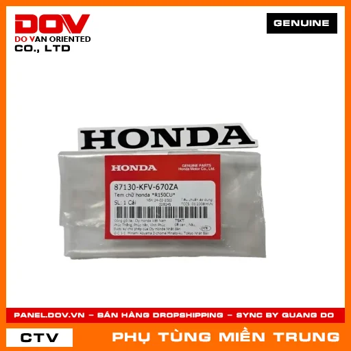 TEM CHỮ HONDA *R150CU* HONDA CHÍNH HÃNG (MÃ: 87130KFV670ZA) — 87130KFV670ZA