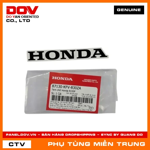 TEM CHỮ HONDA R150F HONDA CHÍNH HÃNG (MÃ: 87130KFV830ZA) — 87130KFV830ZA