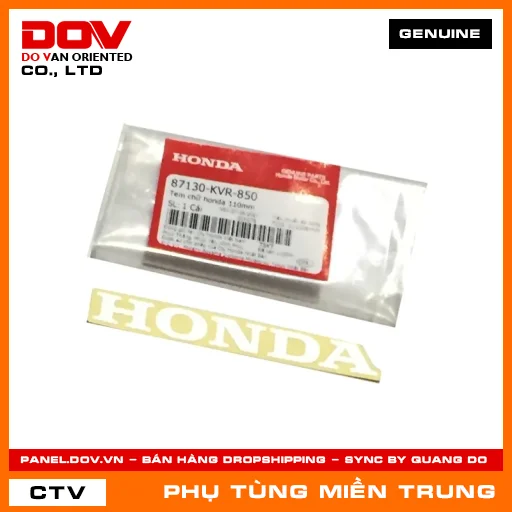 TEM CHỮ HONDA 110MM HONDA CHÍNH HÃNG (MÃ: 87130KVR850) — 87130KVR850