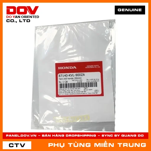 TEM CHỮ HONDA (50MM) HONDA CHÍNH HÃNG (MÃ: 87140KVL900ZA) — 87140KVL900ZA