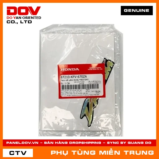 TEM NỔI YẾM R150,*PB373M* HONDA CHÍNH HÃNG (MÃ: 87210KFV670ZA) — 87210KFV670ZA