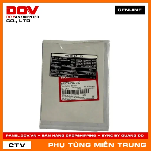 TEM HƯỚNG DẪN LỐP HONDA CHÍNH HÃNG (MÃ: 87505KVG950) — 87505KVG950