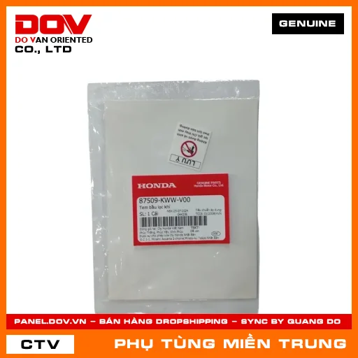 TEM BẦU LỌC KHÍ HONDA CHÍNH HÃNG (MÃ: 87509KWWV00) — 87509KWWV00