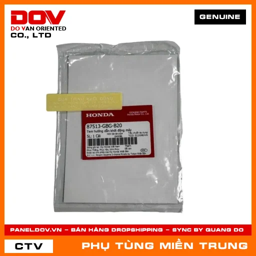 TEM HƯỚNG DẪN KHỞI ĐỘNG MÁY HONDA CHÍNH HÃNG (MÃ: 87513GBGB20) — 87513GBGB20