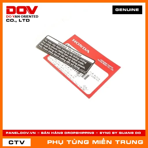 TEM THÔNG TIN ABS HONDA CHÍNH HÃNG (MÃ: 87514K29VC0) — 87514K29VC0