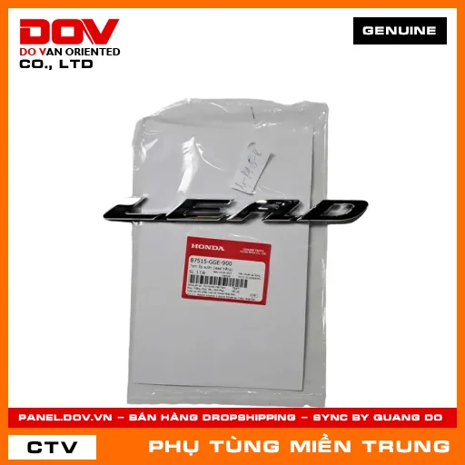 TEM ỐP SƯỜN (LEAD TRẮNG) HONDA CHÍNH HÃNG (MÃ: 87515GGE900) — 87515GGE900