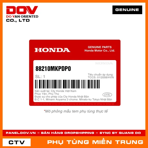 GƯƠNG PHẢI HONDA CHÍNH HÃNG (MÃ: 88210MKPDP0) — 88210MKPDP0