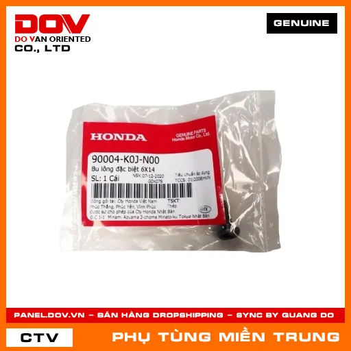 BU LÔNG ĐẶC BIỆT 6X14 HONDA CHÍNH HÃNG (MÃ: 90004K0JN00) — 90004K0JN00