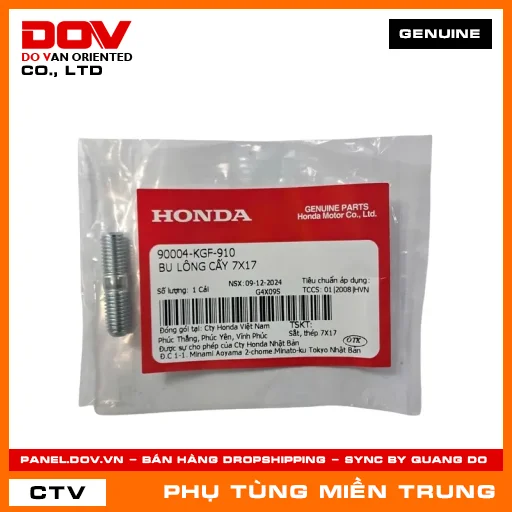 BU LÔNG CẤY 7X17 HONDA CHÍNH HÃNG (MÃ: 90004KGF910) — 90004KGF910