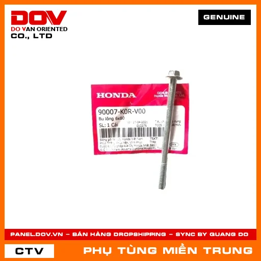 BU LÔNG 6X80 HONDA CHÍNH HÃNG (MÃ: 90007K0RV00) — 90007K0RV00