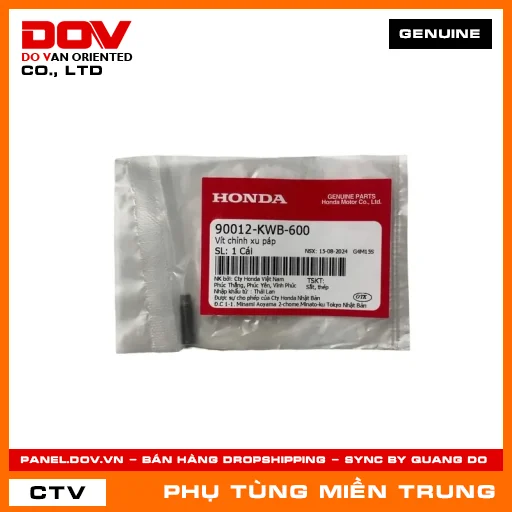 VÍT CHỈNH XU PÁP HONDA CHÍNH HÃNG (MÃ: 90012KWB600) — 90012KWB600