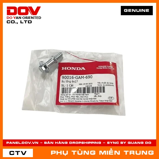 BU LÔNG 6X27 HONDA CHÍNH HÃNG (MÃ: 90016GAM690) — 90016GAM690