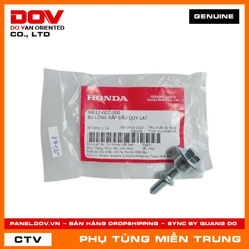 BU LÔNG NẮP ĐẦU QUY LÁT HONDA CHÍNH HÃNG (MÃ: 90017GCC000) — 90017GCC000