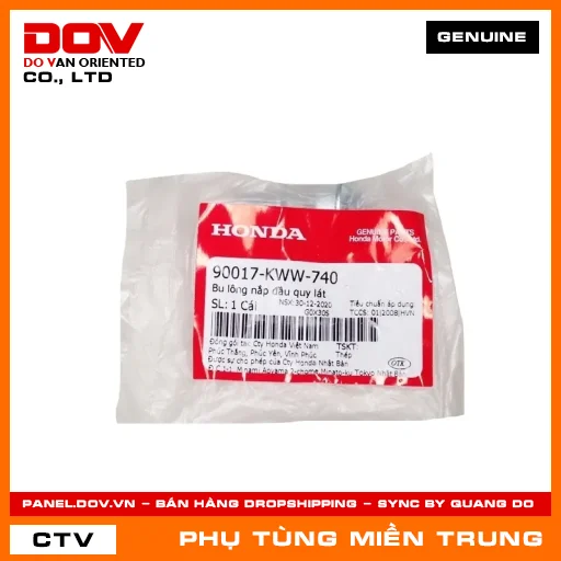 BU LÔNG NẮP ĐẦU QUY LÁT HONDA CHÍNH HÃNG (MÃ: 90017KWW740) — 90017KWW740