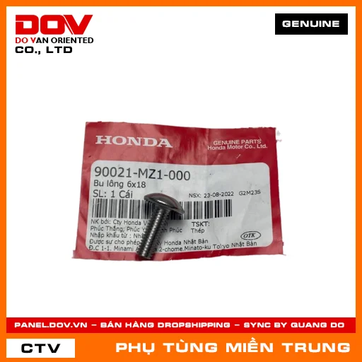 BU LÔNG 6X18 HONDA CHÍNH HÃNG (MÃ: 90021MZ1000) — 90021MZ1000