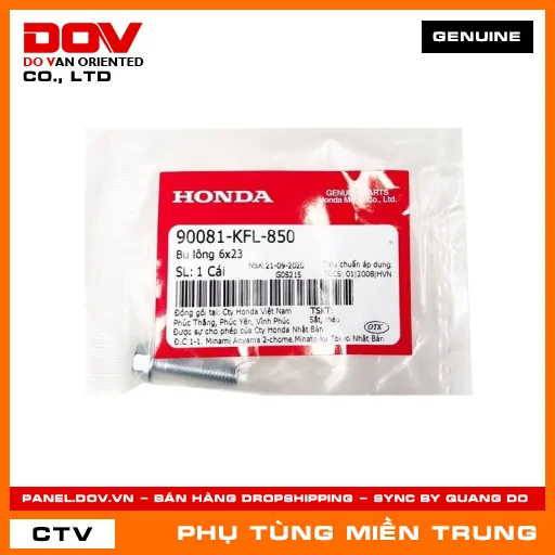 BU LÔNG 6X23 HONDA CHÍNH HÃNG (MÃ: 90081KFL850) — 90081KFL850