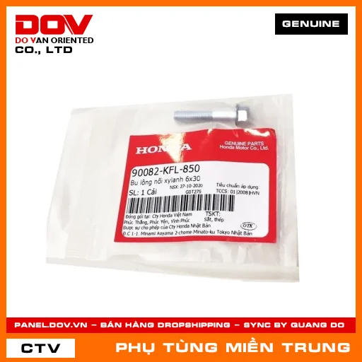 BU LÔNG NỐI XYLANH 6X30 HONDA CHÍNH HÃNG (MÃ: 90082KFL850) — 90082KFL850